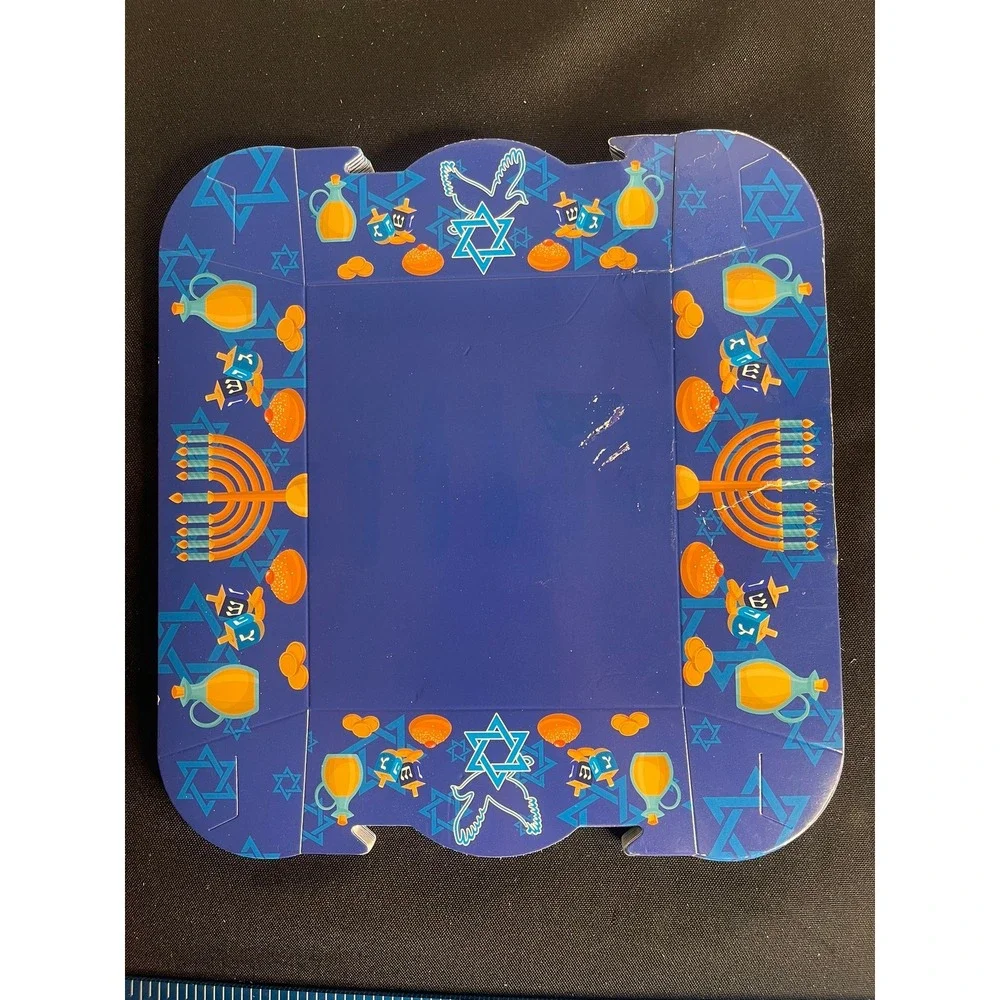 Hanukkah Paper Treat Boxes 30ct Blue Menorah Star of David Holiday Gift Boxes‎